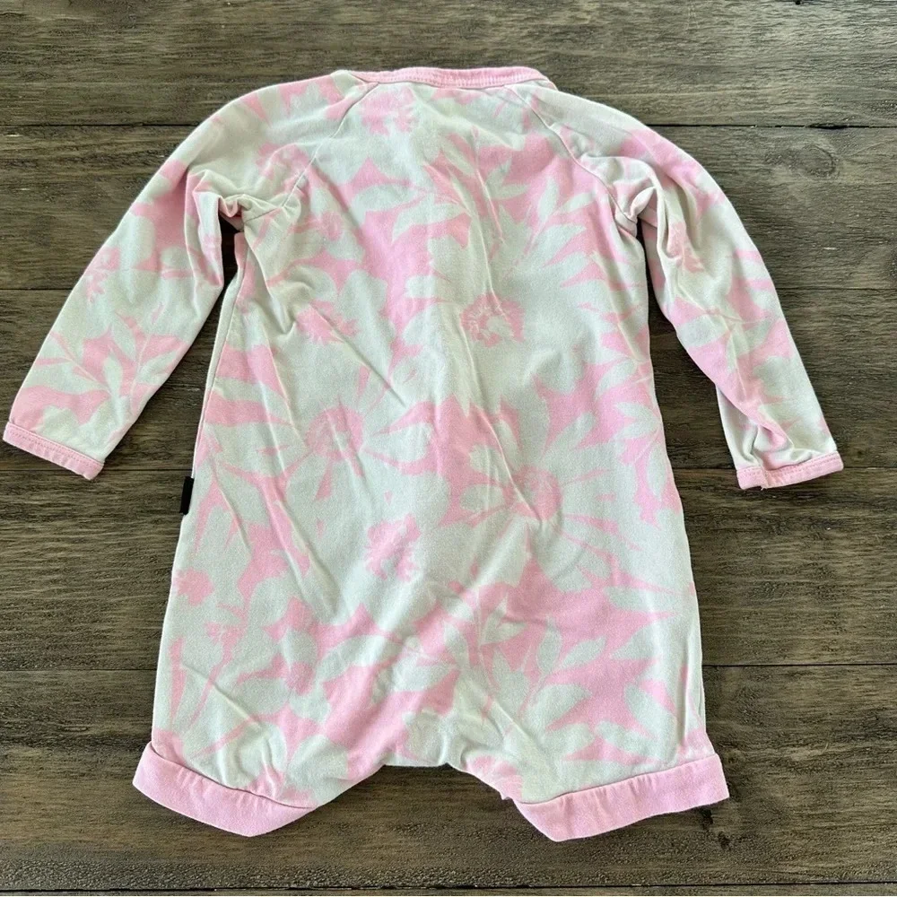Bonds Australia Size 1 12-18 months Wondersuit Zip‎ Up Short Pajamas Floral Pink